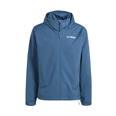 adidas Terrex Multi RAINRDY 2-Layer Blue Hooded Rain Jacket IA1823