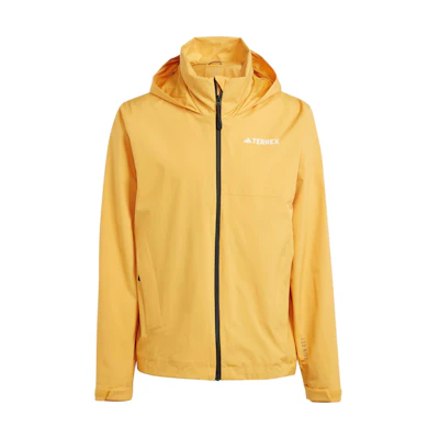 adidas Terrex Multi RAINRDY 2-Layer Hoodie Jacket Yellow Long Sleeve IA1824