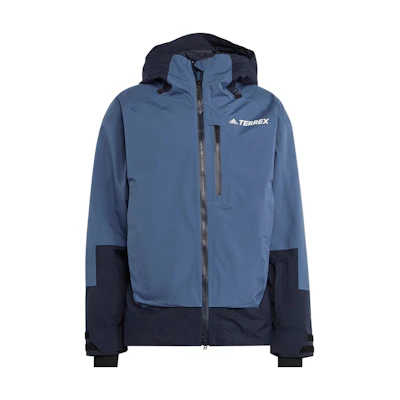 adidas Terrex Mys In Jack2l Waterproof Hooded Jacket Blue Striped Print HI5516