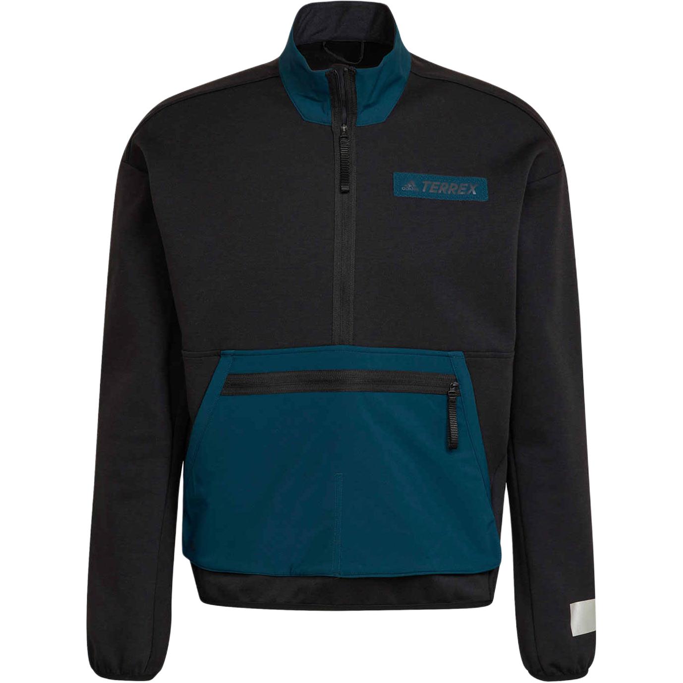 adidas Terrex Outdoor Half-Zip Pullover Sweatshirt Black/Grayish Blue HB4061