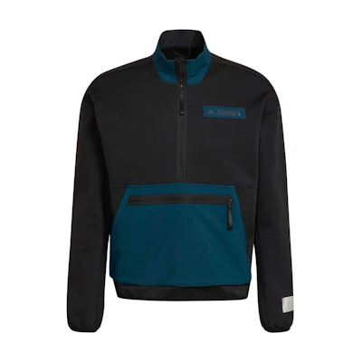 adidas Terrex Outdoor Half-Zip Pullover Sweatshirt Black/Grayish Blue HB4061