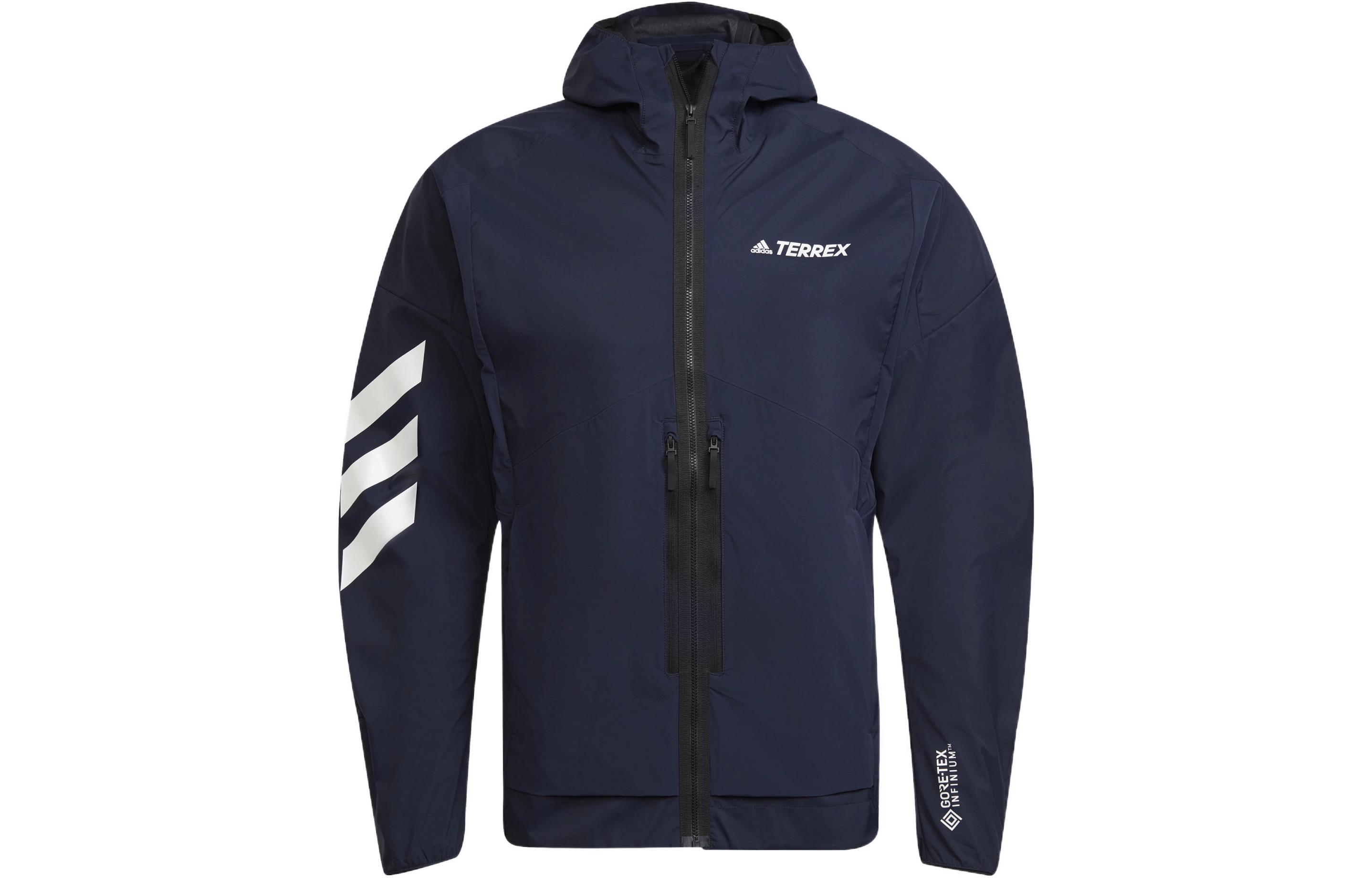 adidas Terrex Outdoor Hooded Jacket - Navy Blue GV4359