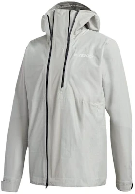 阿迪达斯Terrex男款防水连帽户外外套浅灰色Primeknit夹克 FT6874 Order 阿迪达斯Terrex男款防水连帽户外外套浅灰色Primeknit夹克 FT6874