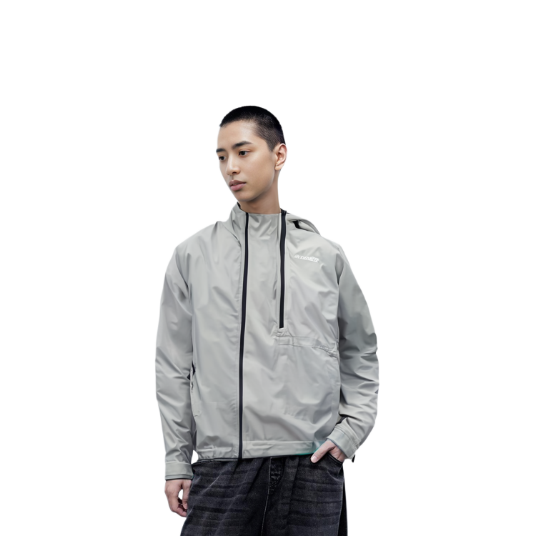 Details for 阿迪达斯Terrex男款防水连帽户外外套浅灰色Primeknit夹克 FT6874