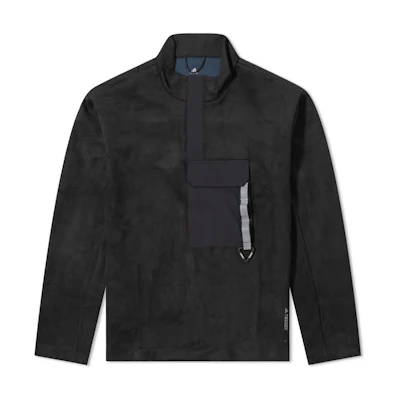 adidas Terrex Pullover Sweat Black Jacket with Pocket and High Collar H13839