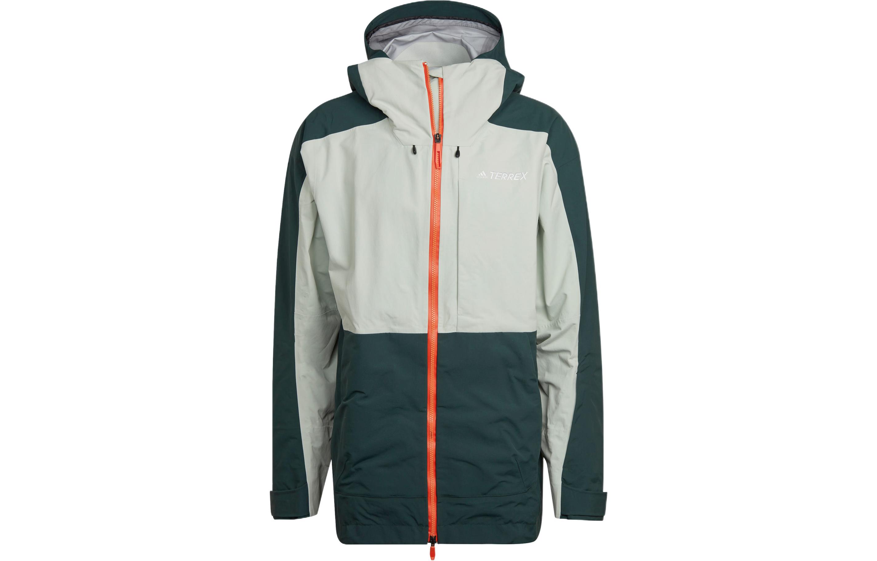 adidas Terrex RAIN.RDY Waterproof Windproof Zip Hoodie Jacket Men’s Green HC7727