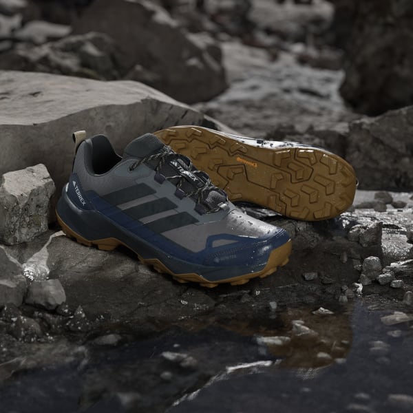 Cheap Adidas Terrex Skychaser AX5 GORE-TEX Sepatu Hiking Abu/Carbon/Shadow Navy JQ2211