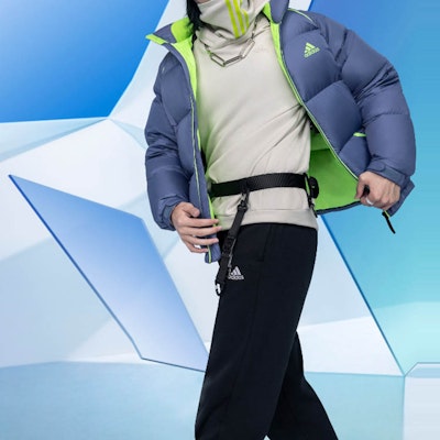 adidas Terrex Super Puffy Jacket Winter Outdoor Blue Down Coat. H20753 1