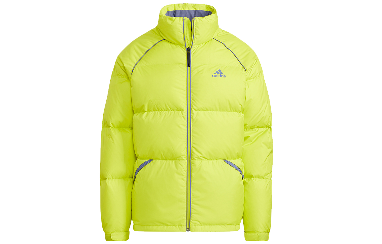 adidas Terrex Super Puffy JKT Outdoor Insulated Down Jacket Green Yellow Mens. H20752