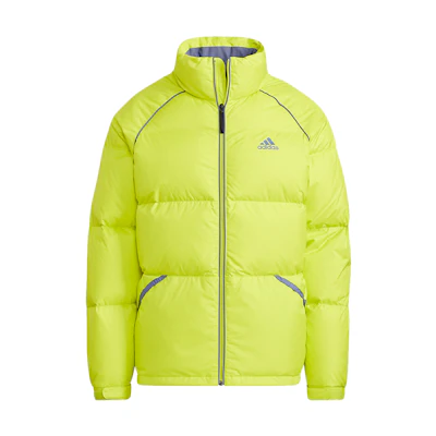 adidas Terrex Super Puffy JKT Outdoor Insulated Down Jacket Green Yellow Mens. H20752