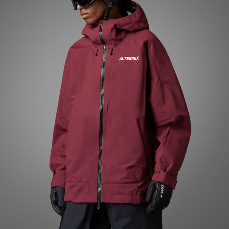 Lookbook adidas Terrex Techrock 3-Layer Rain.Rdy Jaket Hoodie Merah Bayangan Nylon. IB4219