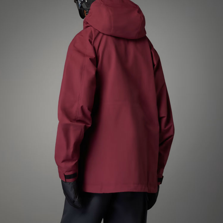 Shop adidas Terrex Techrock 3-Layer Rain.Rdy Jaket Hoodie Merah Bayangan Nylon. IB4219