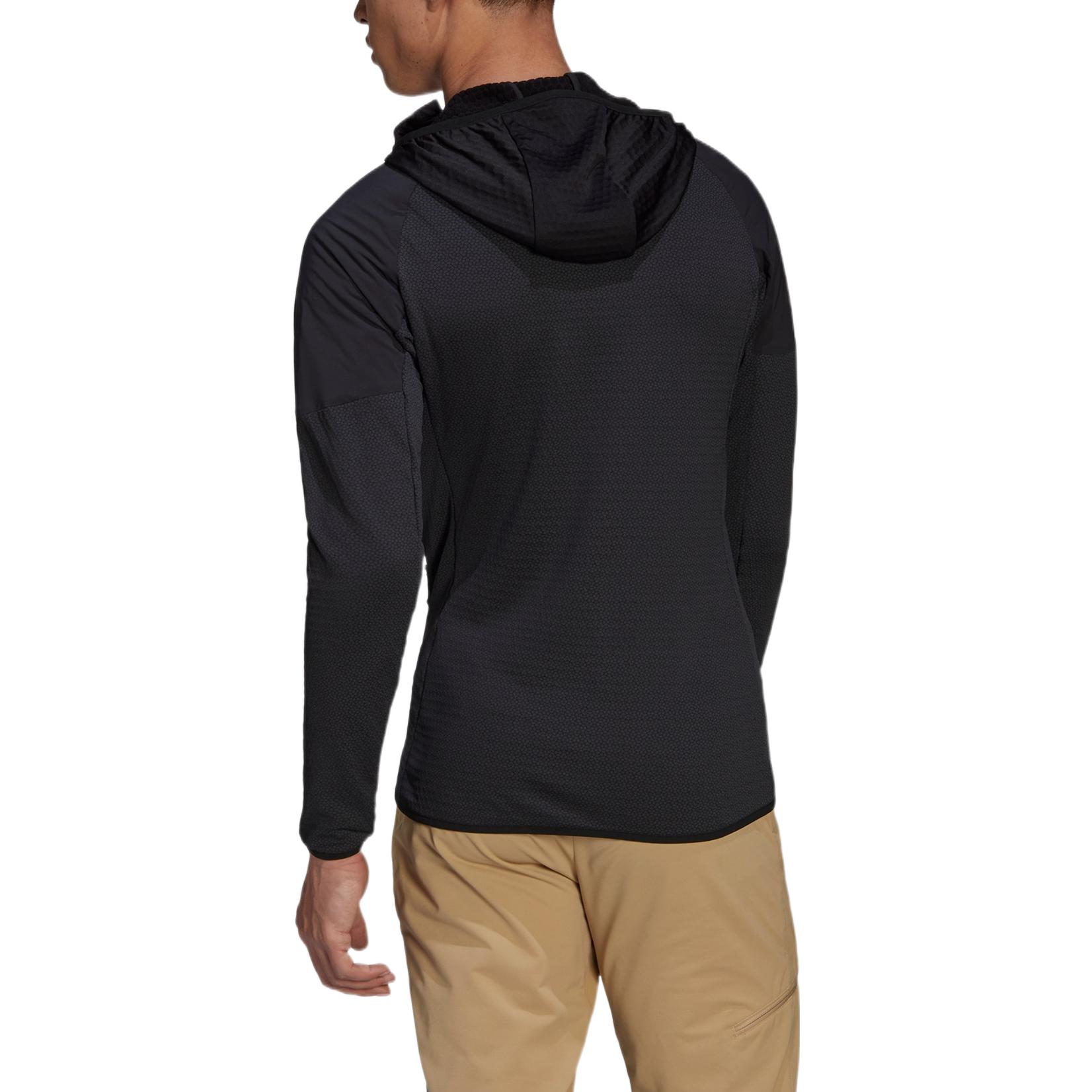 Purchase adidas Terrex TR Fleece HDJ Jaket Hoodie Zip Penuh Hitam dengan Logo Cetakan HF0726