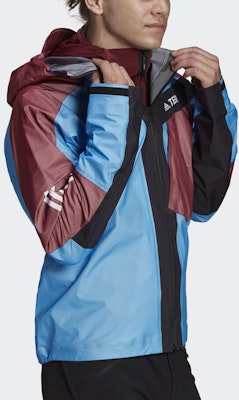 adidas Terrex Tr Light GTX Outdoor Waterproof Breathable Jacket Blue H55948 Purchase adidas Terrex Tr Light GTX Outdoor Waterproof Breathable Jacket Blue H55948