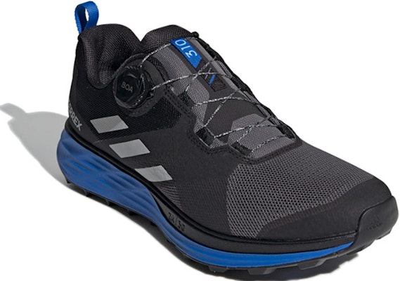 adidas Terrex Two Trail Running 'Black Gray Blue' EF2135 Lookbook adidas Terrex Two Trail Running 'Black Gray Blue' EF2135