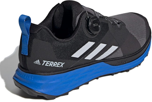 adidas Terrex Two Trail Running 'Black Gray Blue' EF2135 Shop adidas Terrex Two Trail Running 'Black Gray Blue' EF2135
