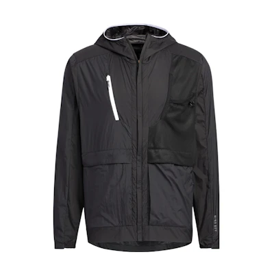 adidas Terrex U Voyg Light WB Solid Black Zip Hoodie Jacket Unisex HE5182