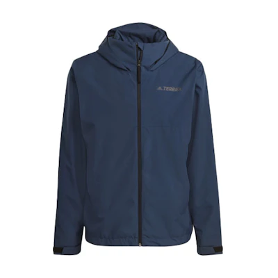 adidas Terrex Waterproof Zipper Hoodie Jacket for Men - Blue GI7294