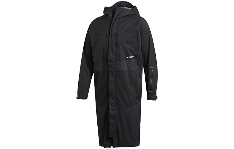 Lookbook adidas Terrex WM 3L Jaket Hoodie Panjang Hitam Olahraga Kasual DU0810