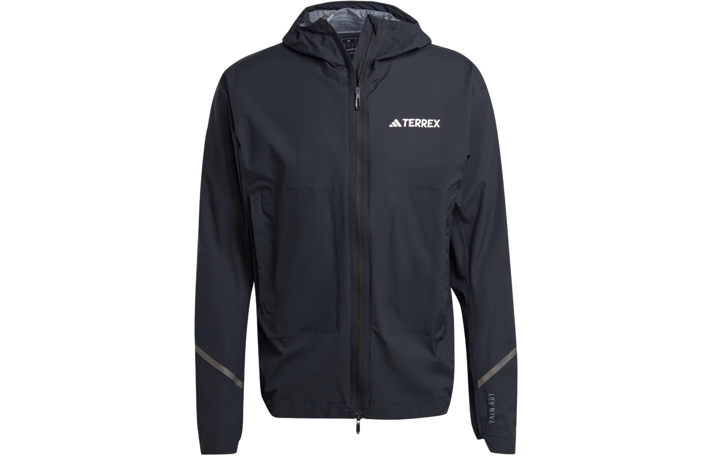 adidas Terrex Xperior 25L RAINRDY Jacket Black Hooded Raincoat IP1423