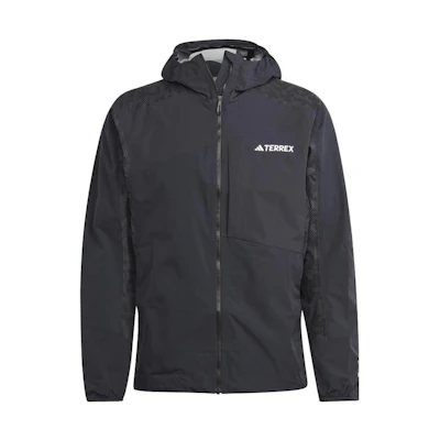 adidas Terrex Xperior Hybrid Rain Jacket Black Water-Resistant Logo Outerwear HN2912