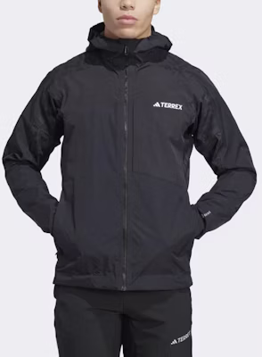 adidas Terrex Xperior Hybrid 防水外套 黑色 防潑水 Logo 外套 HN2912 Lookbook adidas Terrex Xperior Hybrid 防水外套 黑色 防潑水 Logo 外套 HN2912