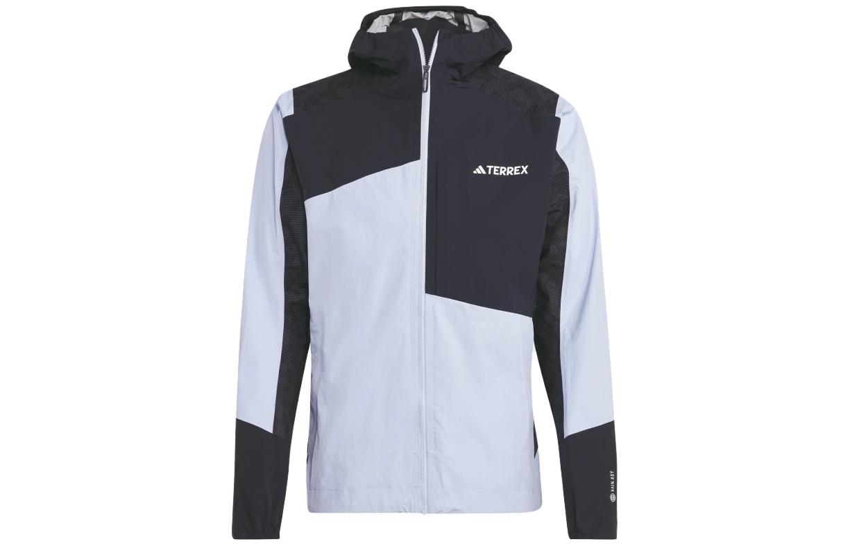 adidas Terrex Xperior Hybrid Rain Jacket Blue拼防水夹克 HN2915