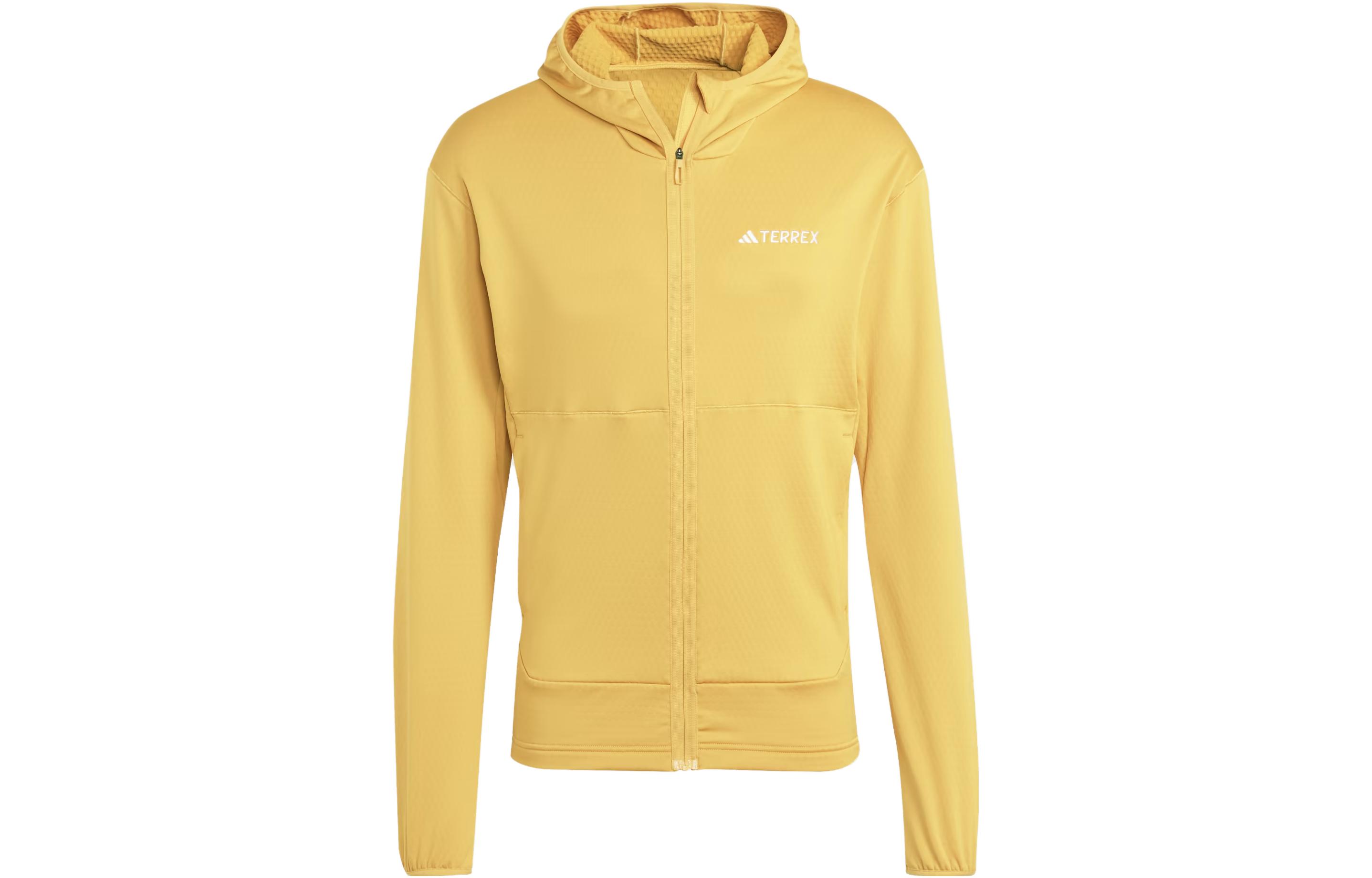 adidas Terrex Xperior Light Fleece Hooded Jacket Yellow Hoodie Jacket IB1825
