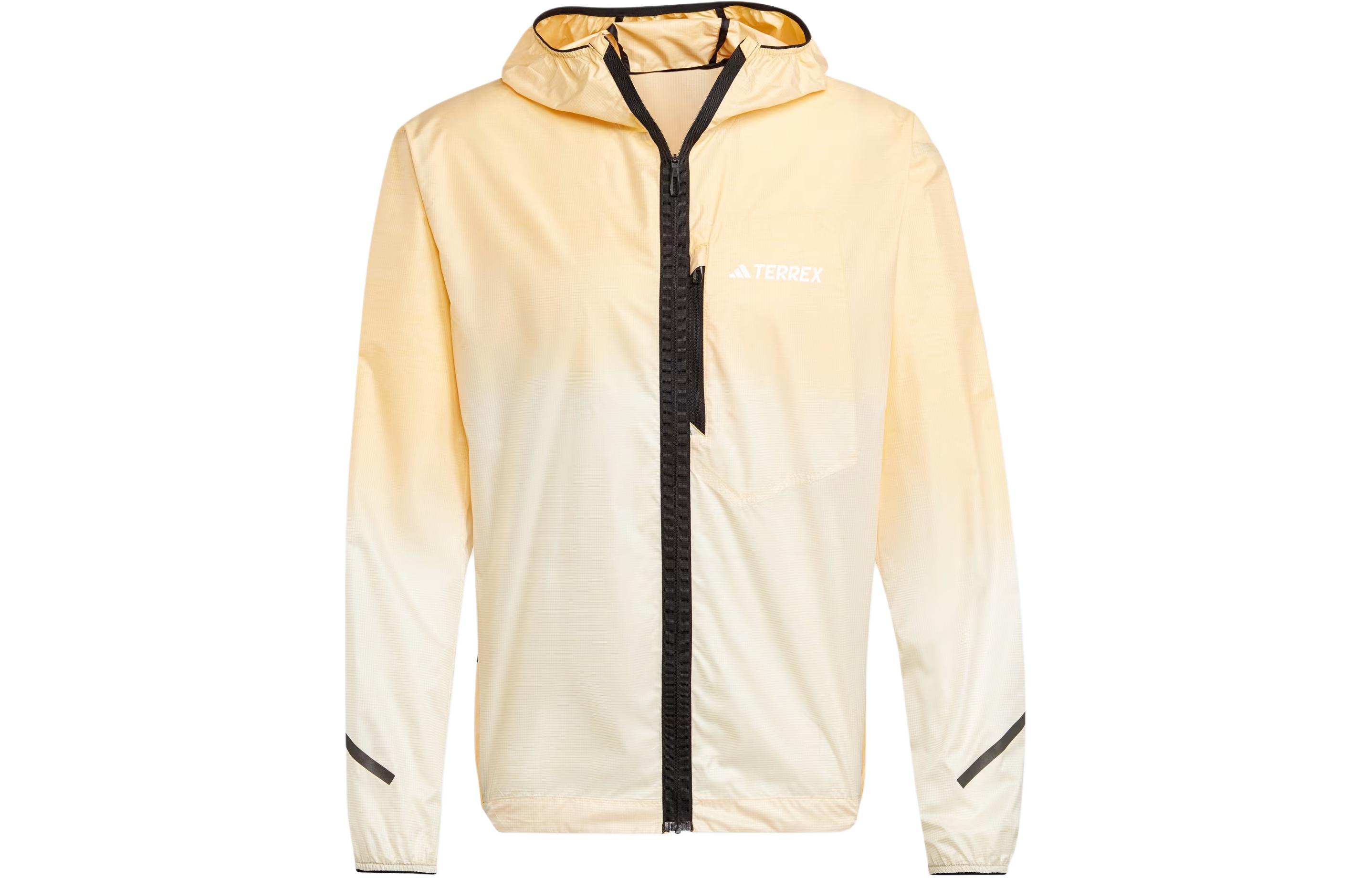 adidas Terrex Xperior Light Windweave Logo Gradient Breathable Jacket Yellow Men IK5682