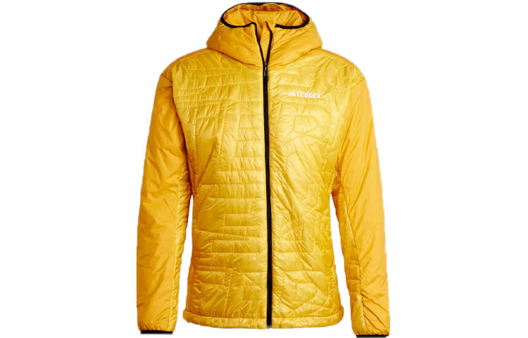 adidas Terrex Xperior Varilite Primaloft Hooded Jacket Yellow Outdoor Coat IB1094