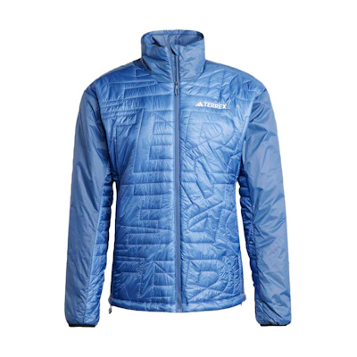 adidas Terrex Xperior Varilite Primaloft Jacket Steel Blue Logo Outdoor Wear IB4235