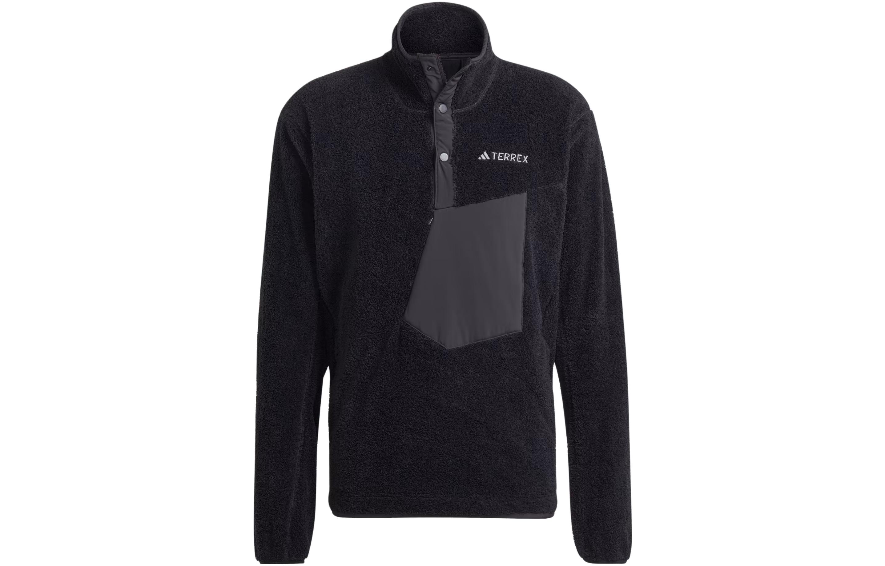 adidas Terrex Xploric High-Pile Fleece Pullover Jacket Black IB6553