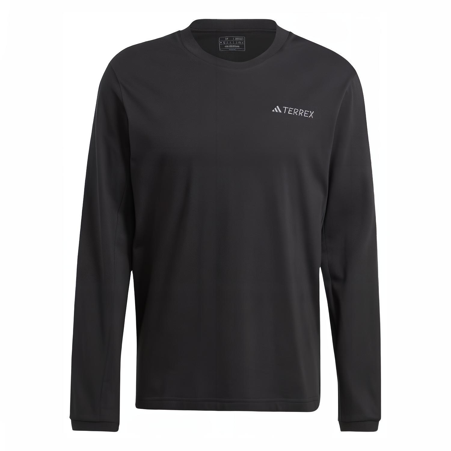 adidas TERREX Xploric Logo Long Sleeve Crewneck Sweatshirt Black () IN4615