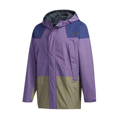adidas Terrex Xplr Rain 25 Jacket Waterproof Outdoor Hoodie Purple FN0832