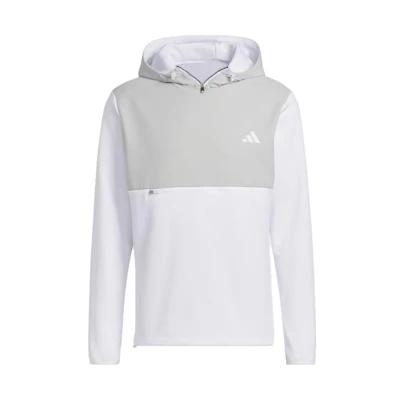 adidas Textured Parka Logo Retro Hoodie White Long Sleeve HZ3210