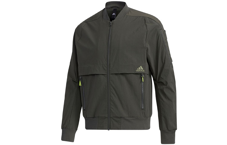 adidas TH BOMB Brown Casual Long-Sleeve Bomber Jacket GF4029