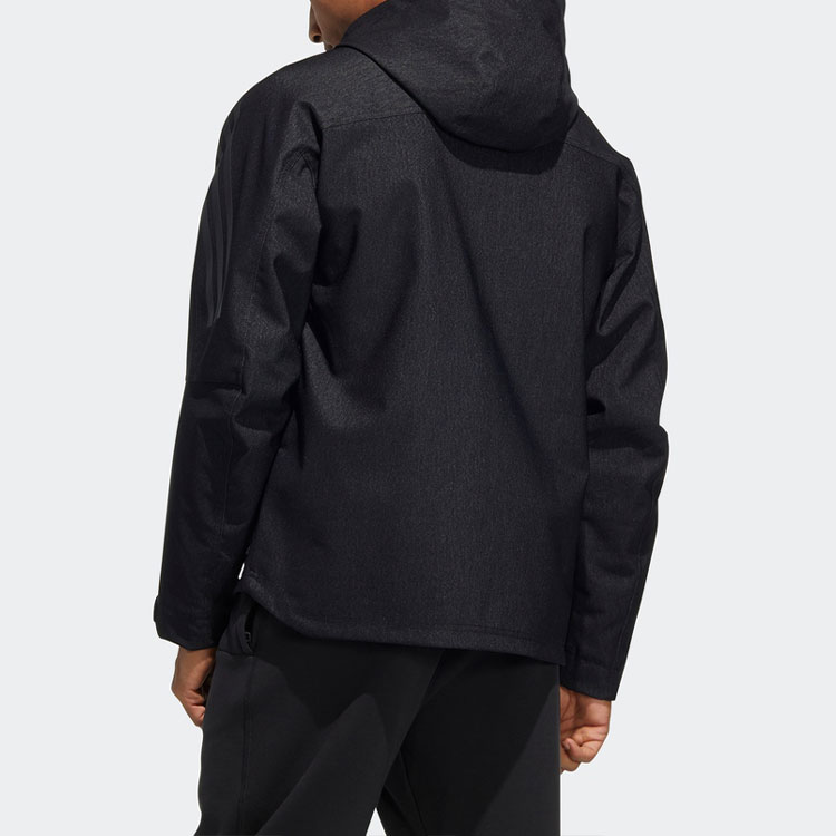 adidas TH DNM WVJK Logo Printed Black Hoodie Jacket HE9904 圖 5