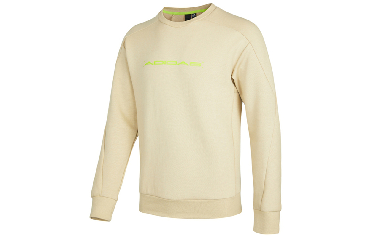 adidas TH Eng Sweat Logo Pullover Casual Sweatshirt Khaki H39278
