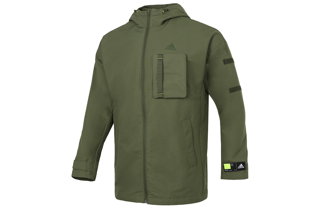 adidas TH JKT WV CSTM Woven Hoodie Jacket Green GP0990