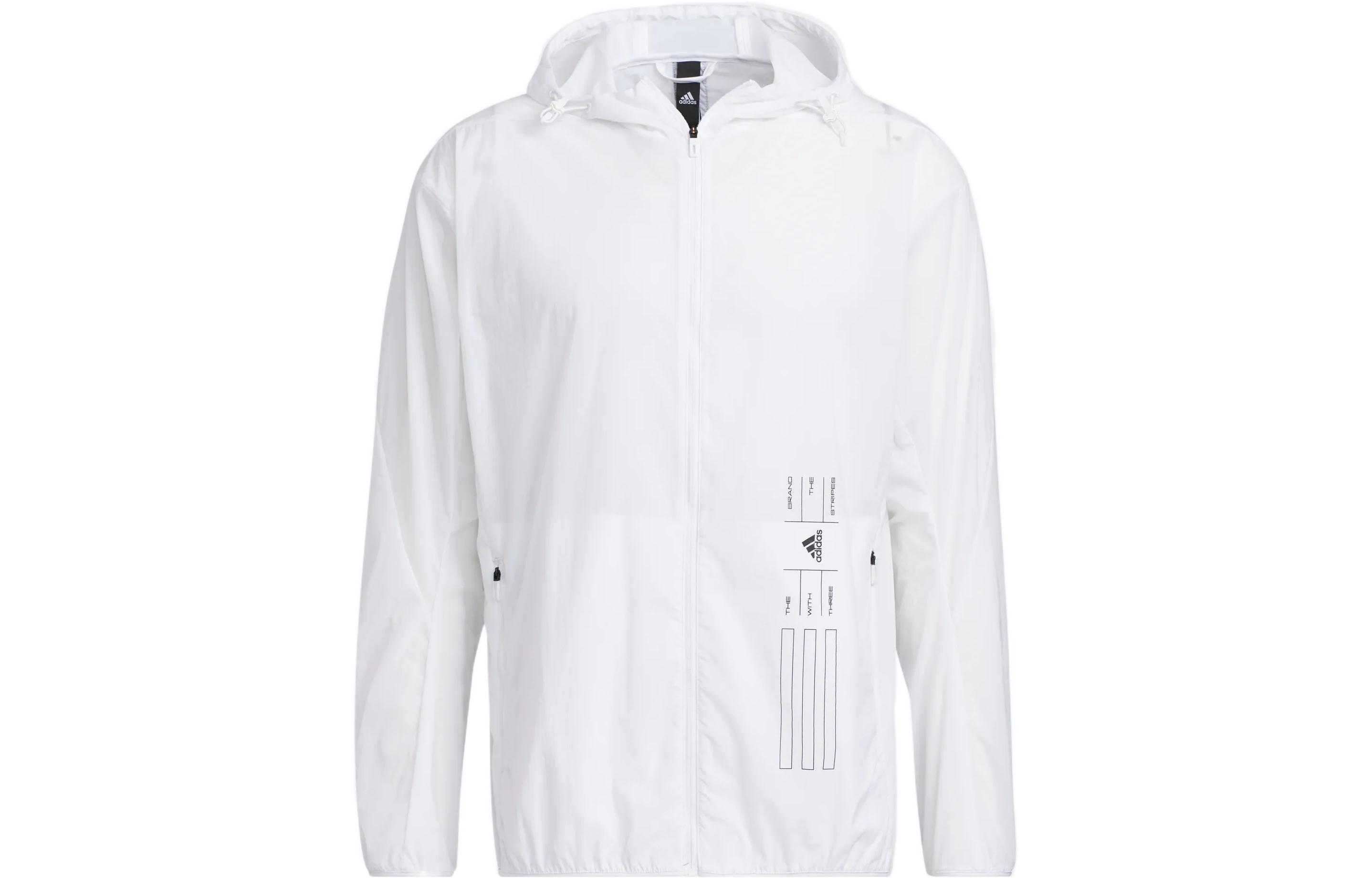 adidas Th Lite Wvjk Solid White Sports Hoodie Jacket HE9917