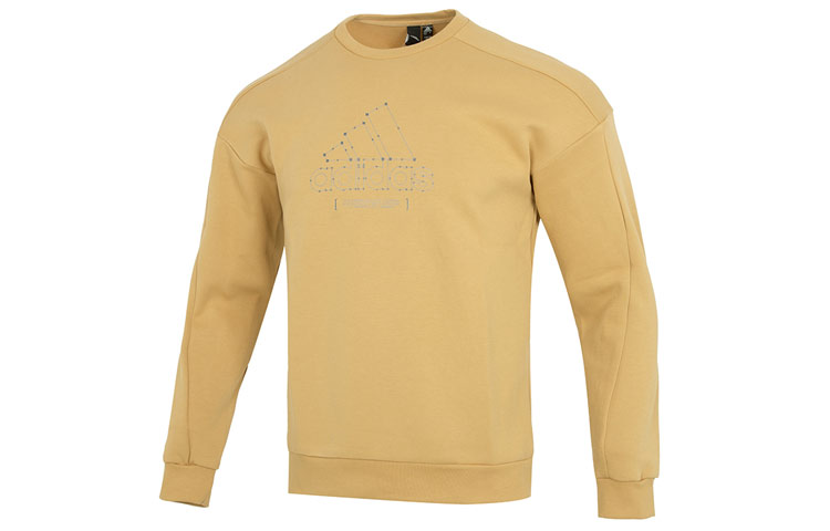 adidas TH MH Crew Sweatshirt Casual Pullover - Khaki HM5155