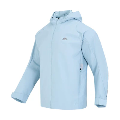 adidas TH MH WV JKT Solid Color Logo Print Casual Hooded Jacket HY5833