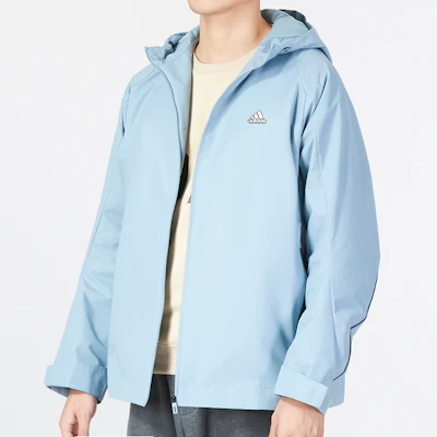 adidas TH MH WV JKT Solid Color Logo Print Casual Hooded Jacket HY5833 Details for adidas TH MH WV JKT Solid Color Logo Print Casual Hooded Jacket HY5833