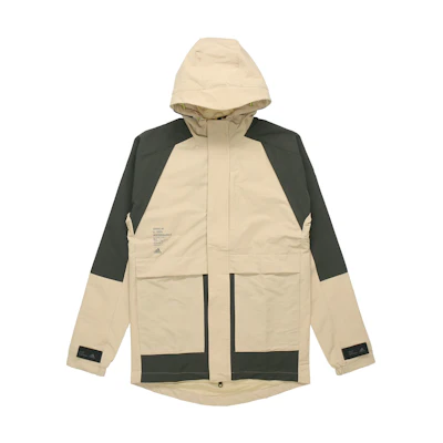 adidas TH Parka Colorblock Hooded Jacket Prairie Brown GF4016
