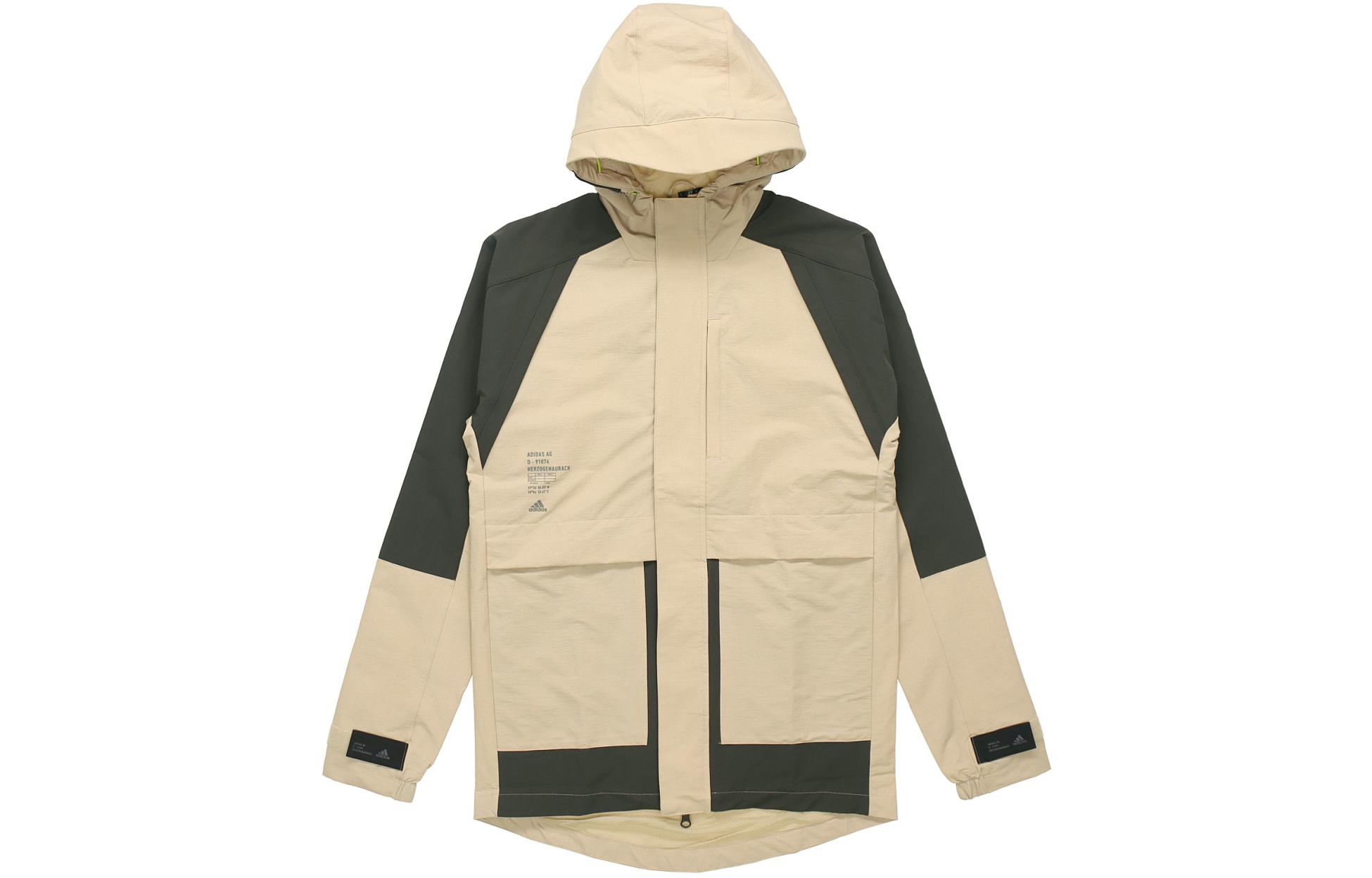 adidas Th Parkar Patchwork Hoodie Jacket - Prairie Brown GF4016-JAPAN