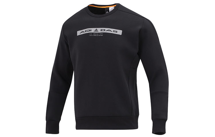adidas Th Ref Swt Crewneck Long Sleeve Knit Sweatshirt Black HE9899