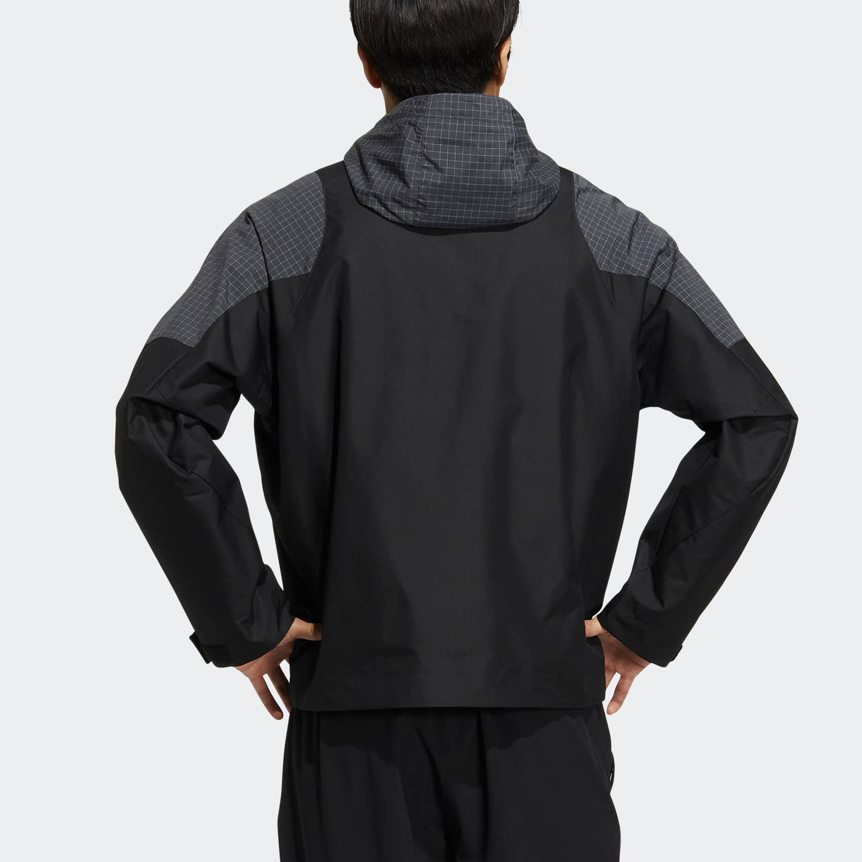 Shop adidas TH VIS WVJKT Black Checkered Logo Pocket Zip Hoodie Jacket Mens HN9041