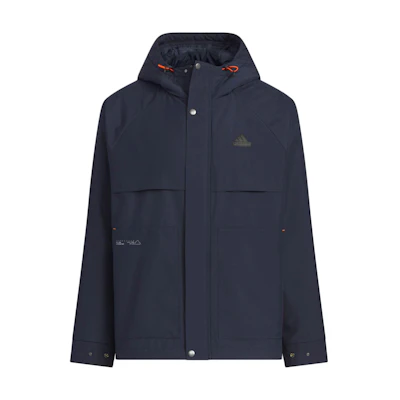 adidas TH Warm Hooded Jacket Casual Coat in Legend Ink Blue JI8681