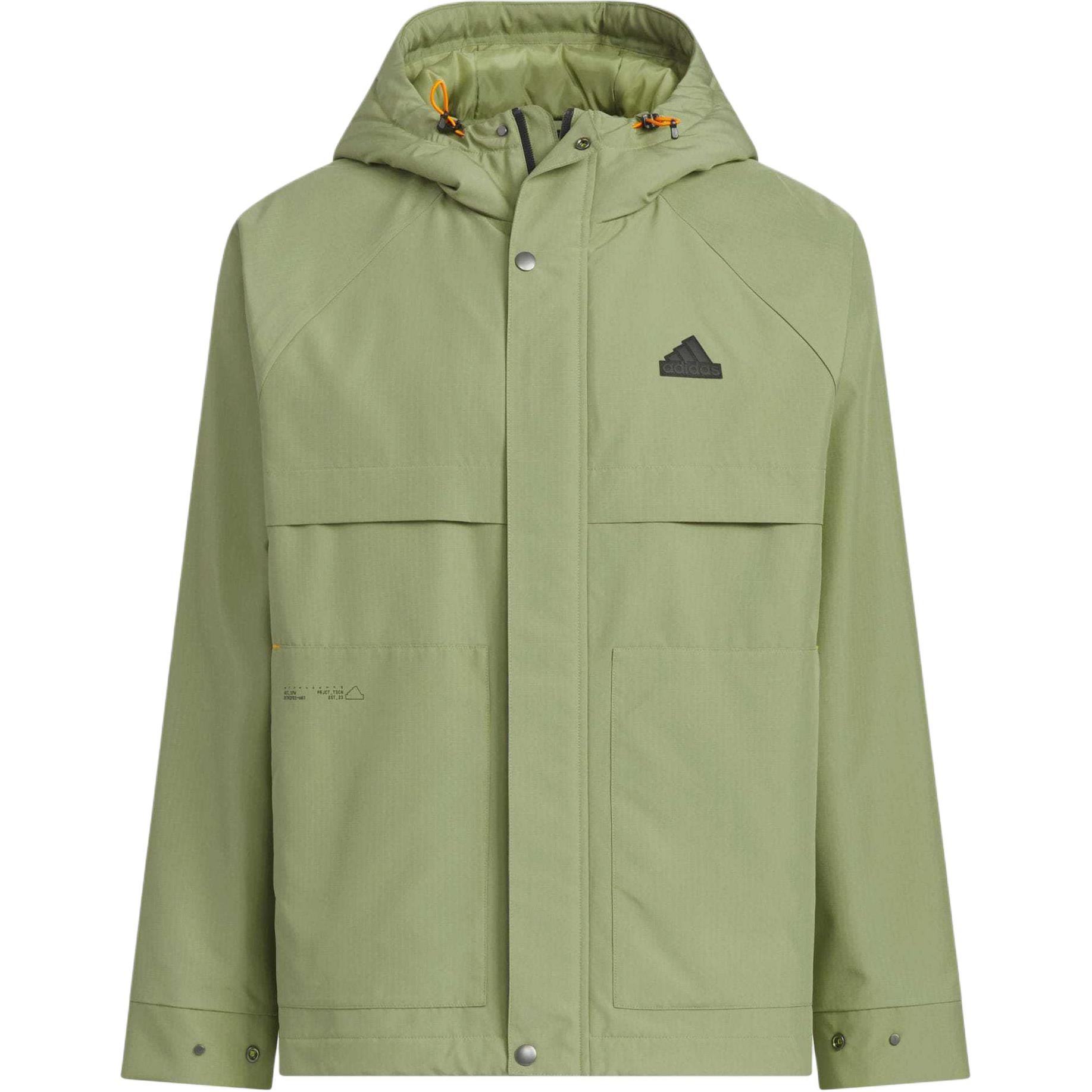 adidas TH WARM Hooded Jacket Green Casual Long Sleeve Outerwear JI6842