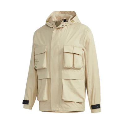 adidas TH WB JKT Multi-Pocket Outdoor Sport Hoodie Jacket Prairie Brown GF4012